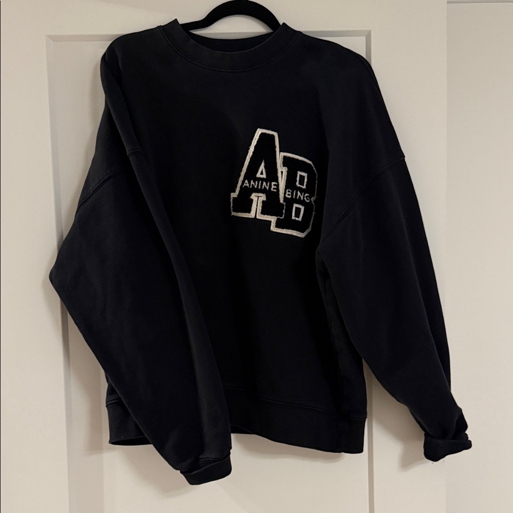 Anine Bing Black Crewneck Sweater